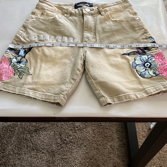 Homme + Femme Unisex Denim Wear Embroidered Shorts NWT Size 28 - Picture 5 of 16